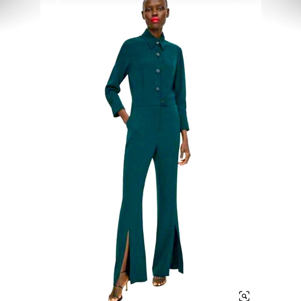 ZARA Bottle Green Jumpsuit